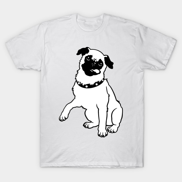 Cute Pug T-Shirt by CraftyCatz